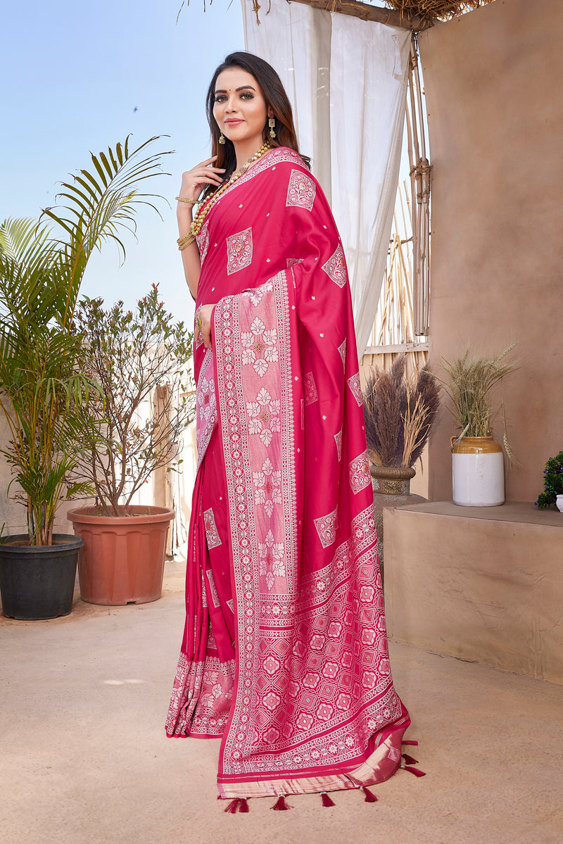 Pure Pethani Silk Saree with Exclusive Jacquard Weaving - Perfect for Parties & Festivals