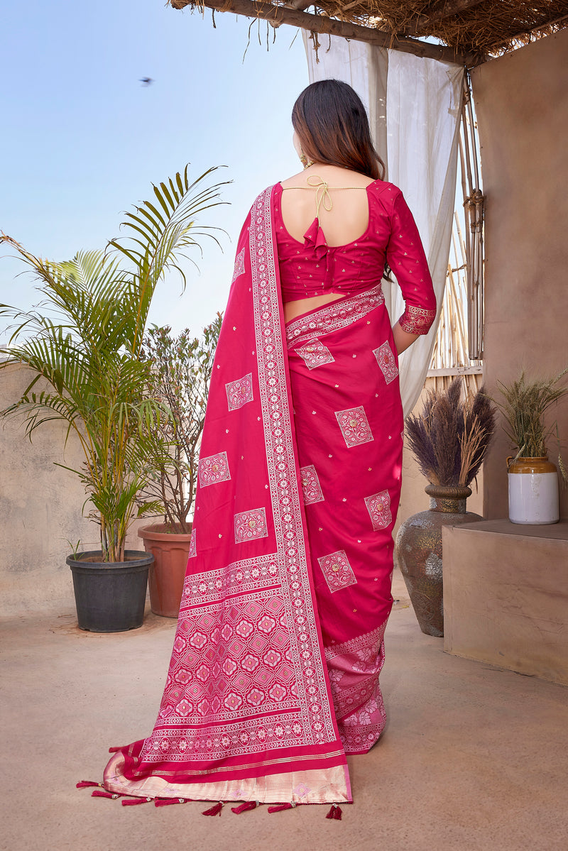 Pure Pethani Silk Saree with Exclusive Jacquard Weaving - Perfect for Parties & Festivals