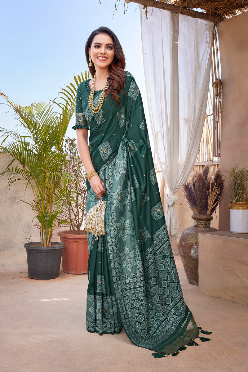 Pure Pethani Silk Saree with Exclusive Jacquard Weaving - Perfect for Parties & Festivals