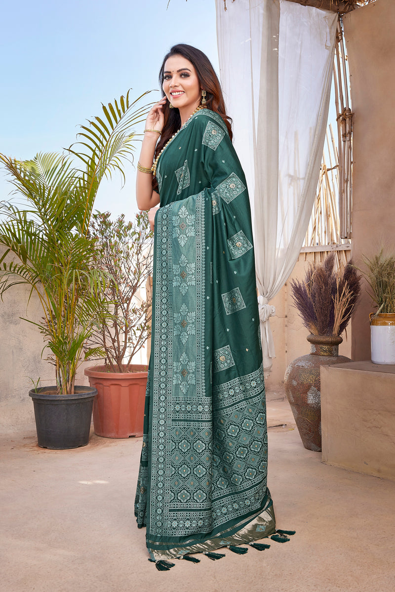 Pure Pethani Silk Saree with Exclusive Jacquard Weaving - Perfect for Parties & Festivals