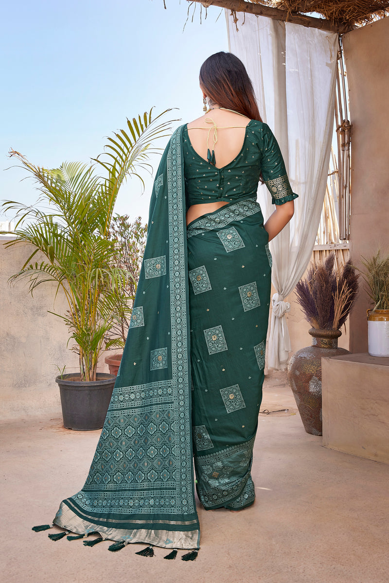 Pure Pethani Silk Saree with Exclusive Jacquard Weaving - Perfect for Parties & Festivals