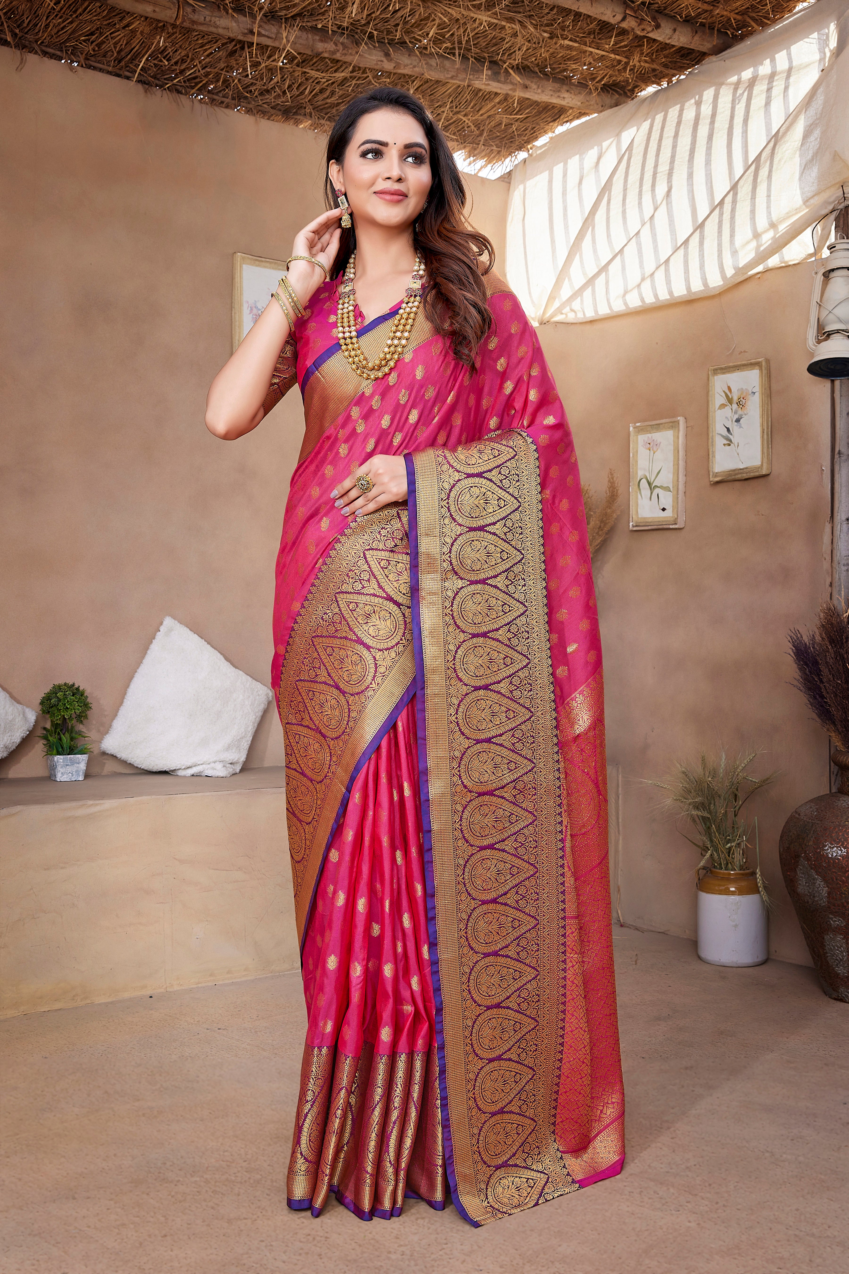 Pure Pethani Silk Saree with Exclusive Jacquard Weaving - Perfect for Parties & Festivals