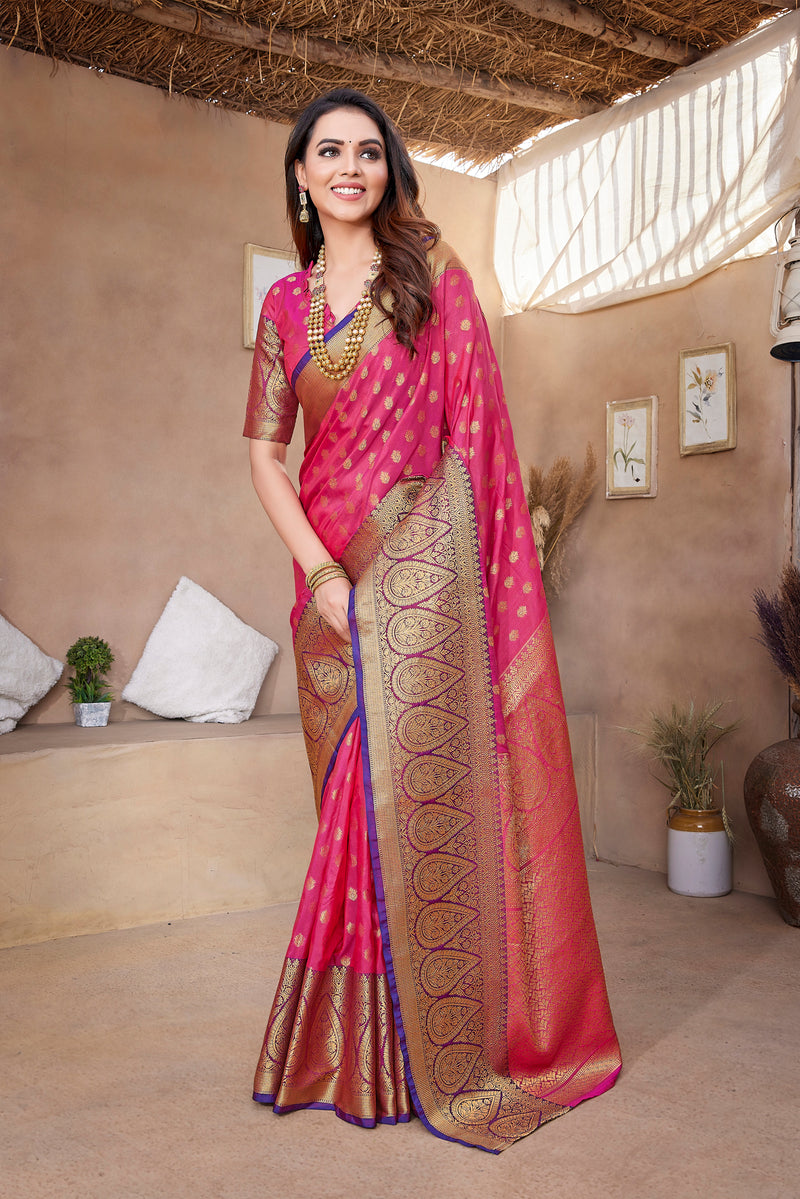 Pure Pethani Silk Saree with Exclusive Jacquard Weaving - Perfect for Parties & Festivals