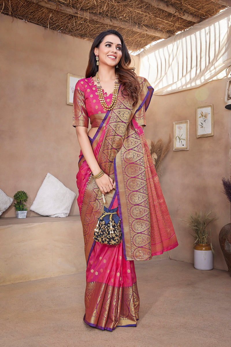 Pure Pethani Silk Saree with Exclusive Jacquard Weaving - Perfect for Parties & Festivals