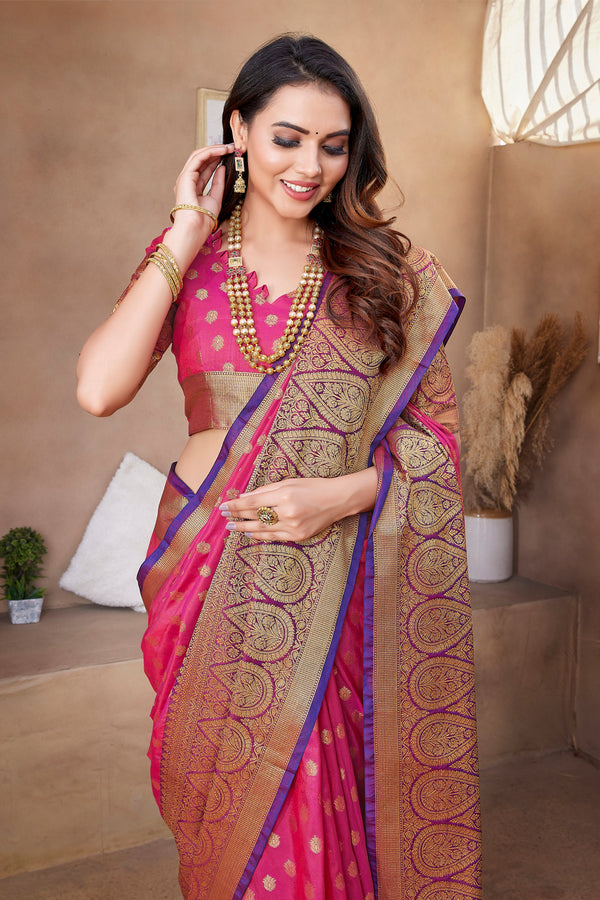 Pure Pethani Silk Saree with Exclusive Jacquard Weaving - Perfect for Parties & Festivals