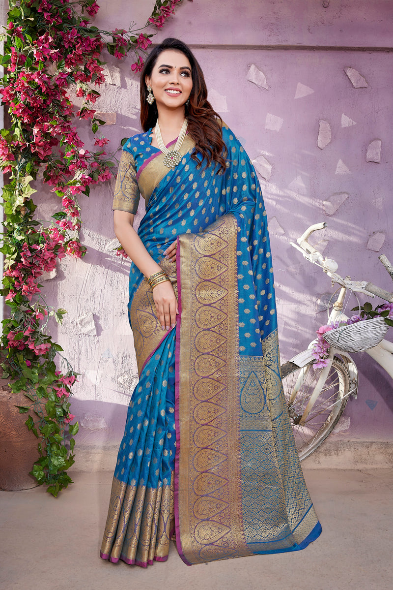 Pure Pethani Silk Saree with Exclusive Jacquard Weaving - Perfect for Parties & Festivals