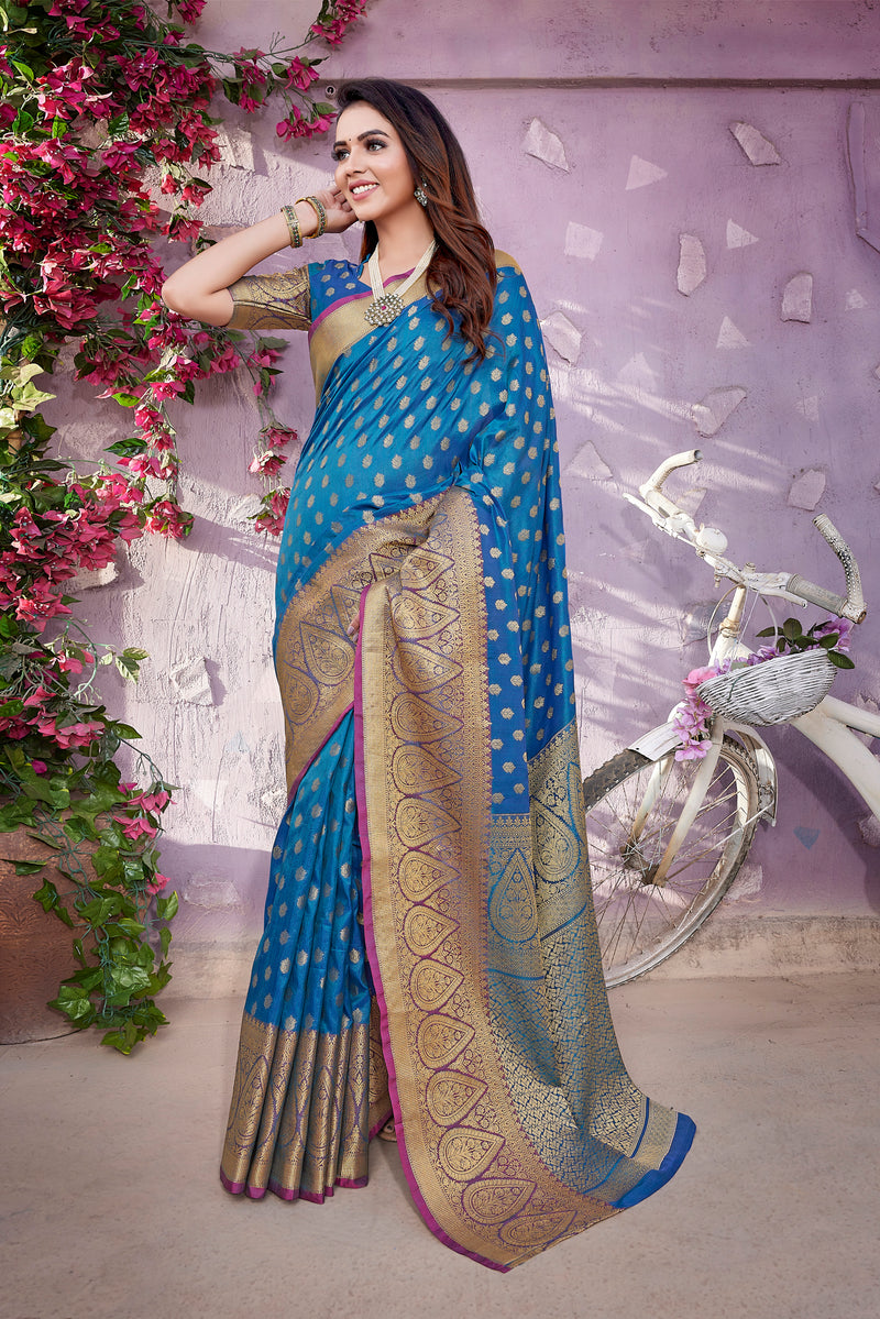 Pure Pethani Silk Saree with Exclusive Jacquard Weaving - Perfect for Parties & Festivals