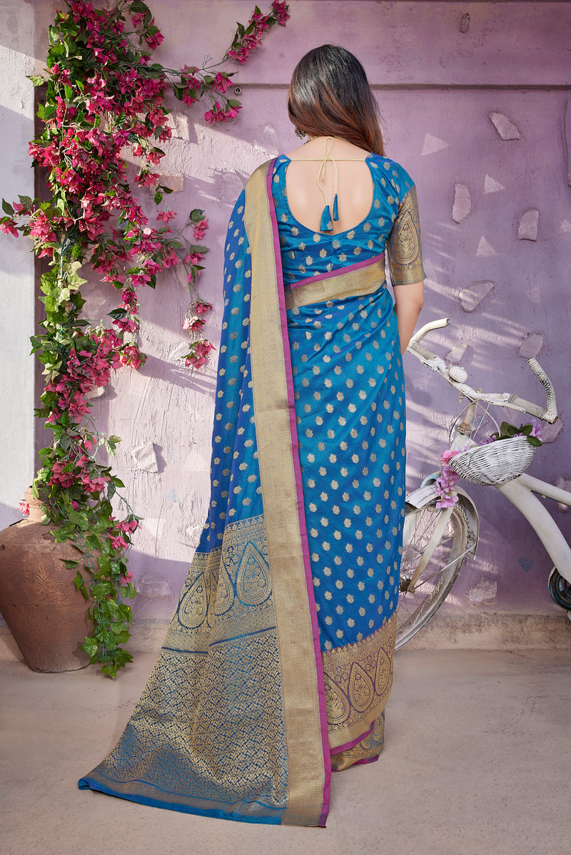 Pure Pethani Silk Saree with Exclusive Jacquard Weaving - Perfect for Parties & Festivals