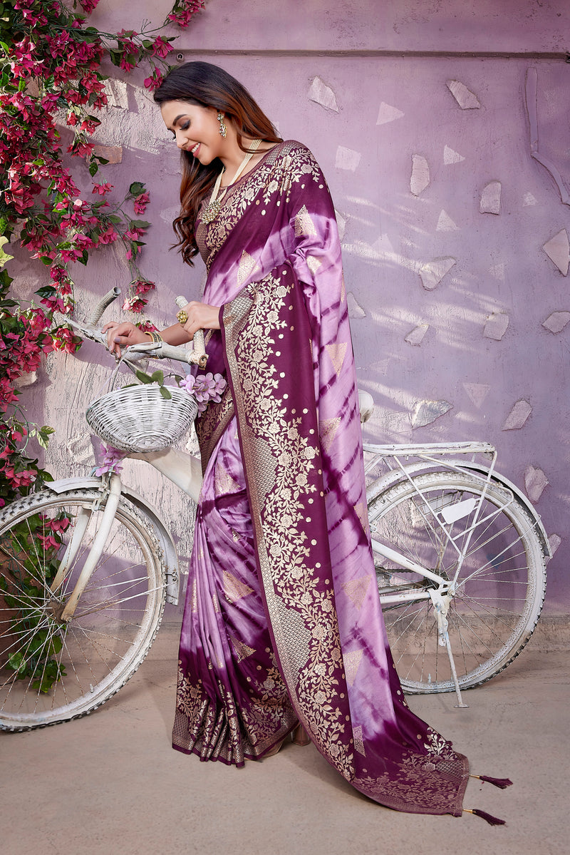 Luxurious Viscose Saree with Exclusive Jacquard Weaving