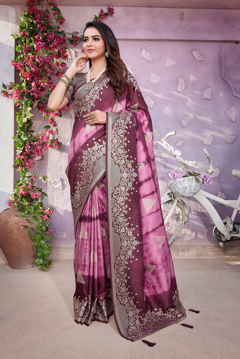 Luxurious Viscose Saree with Exclusive Jacquard Weaving