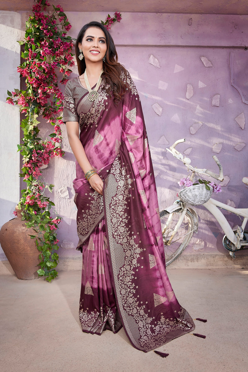 Luxurious Viscose Saree with Exclusive Jacquard Weaving