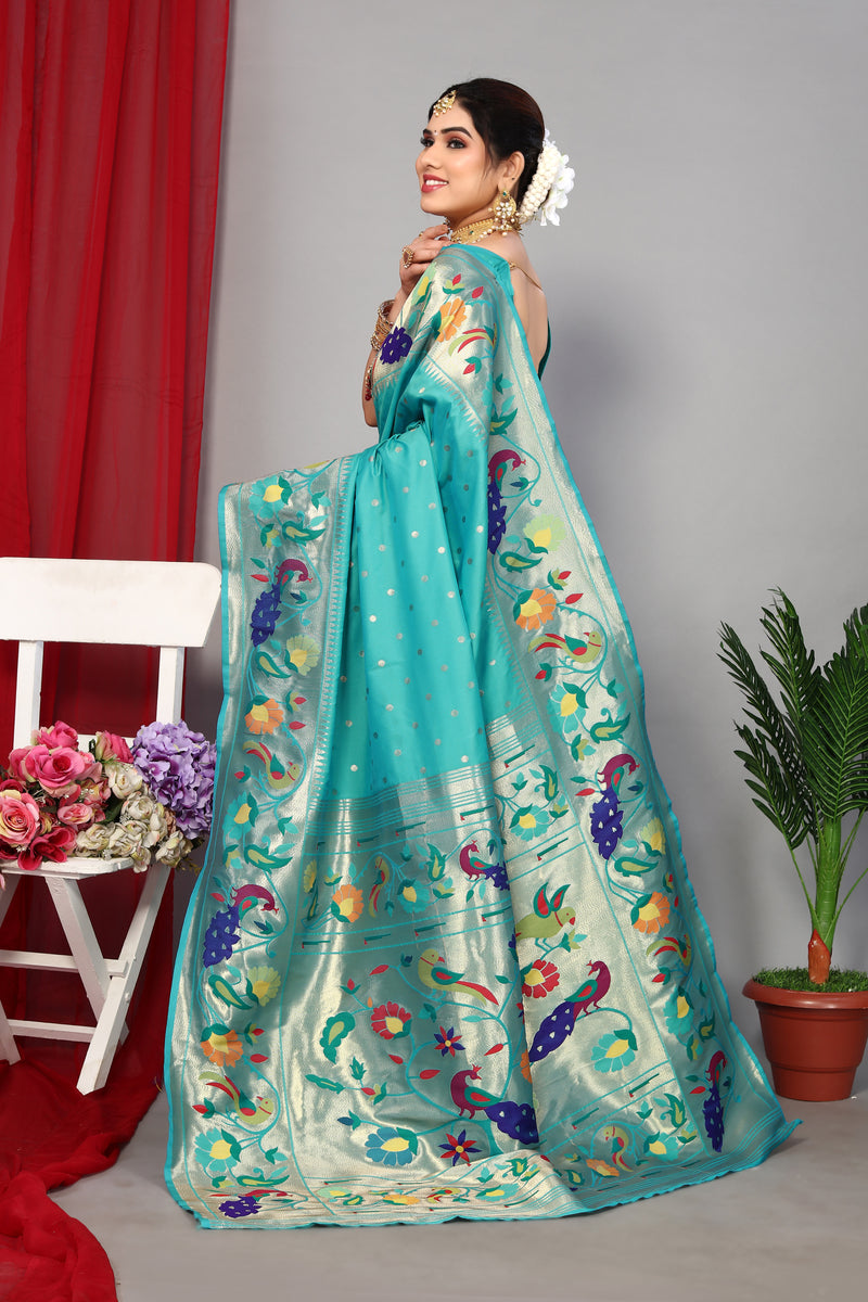 Unveil Luxury with Paithani Silk Sarees – Heavy Pallu & Zari Weaving