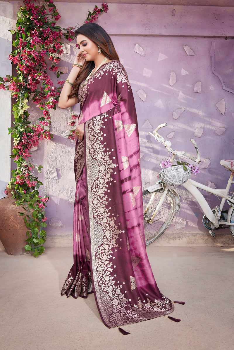 Luxurious Viscose Saree with Exclusive Jacquard Weaving