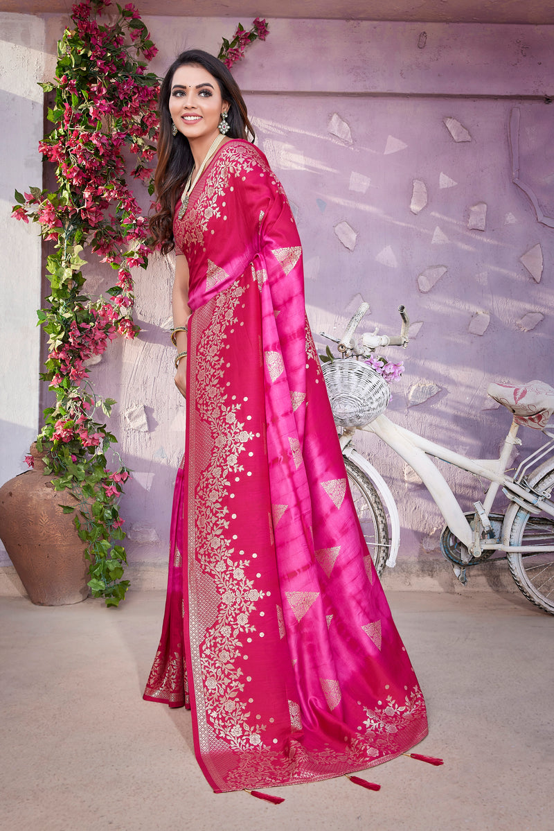 Luxurious Viscose Saree with Exclusive Jacquard Weaving