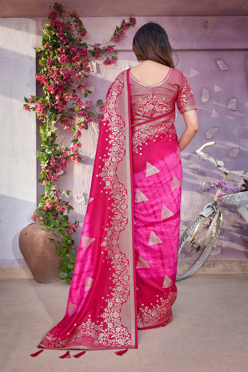 Luxurious Viscose Saree with Exclusive Jacquard Weaving