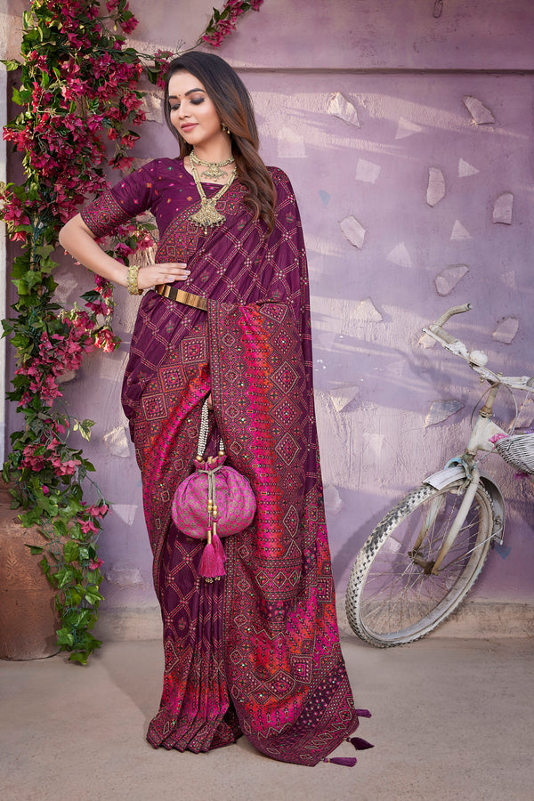 Handcrafted Jacquard Pasmina Saree