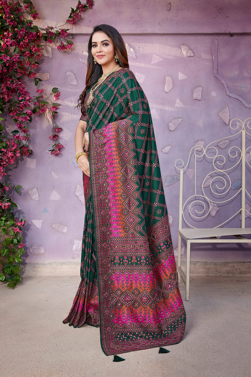 Handcrafted Jacquard Pasmina Saree