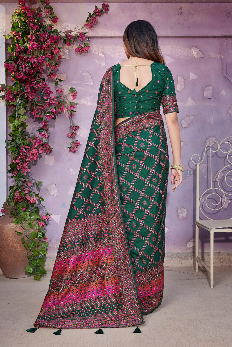 Handcrafted Jacquard Pasmina Saree