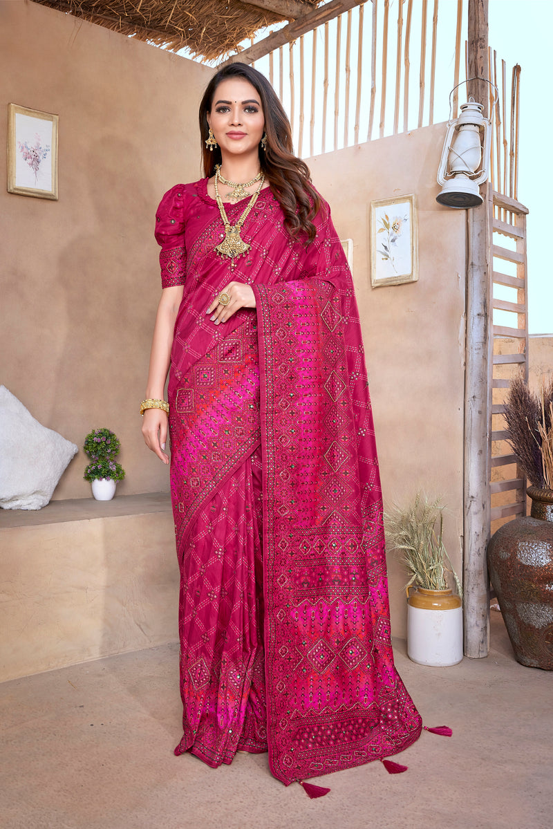 Handcrafted Jacquard Pasmina Saree