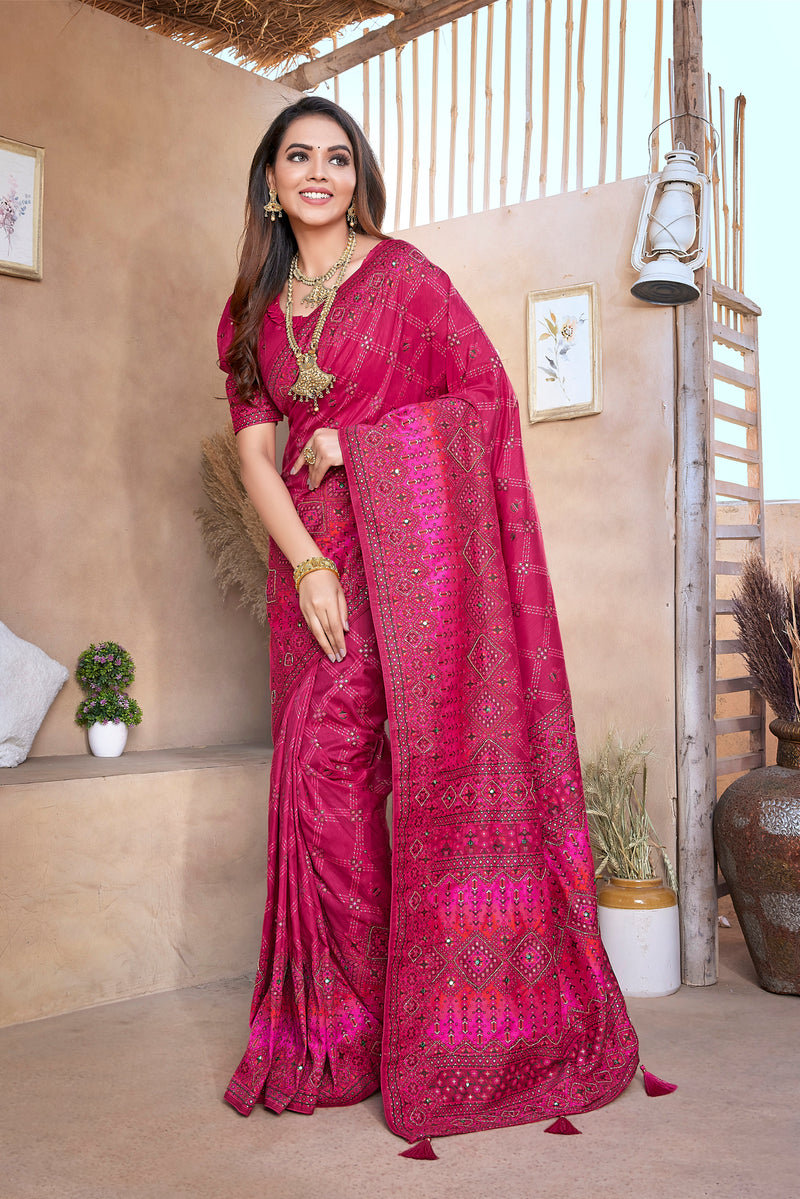 Handcrafted Jacquard Pasmina Saree