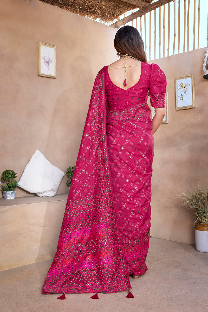 Handcrafted Jacquard Pasmina Saree