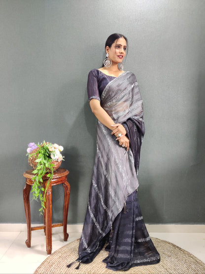 Swarovski work RimZim chiffon