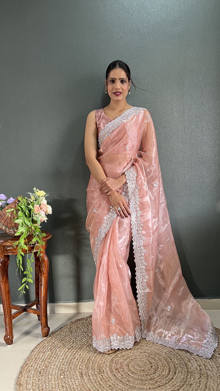 Ready to wear Designer Premium Jimmy Choo Silk saree