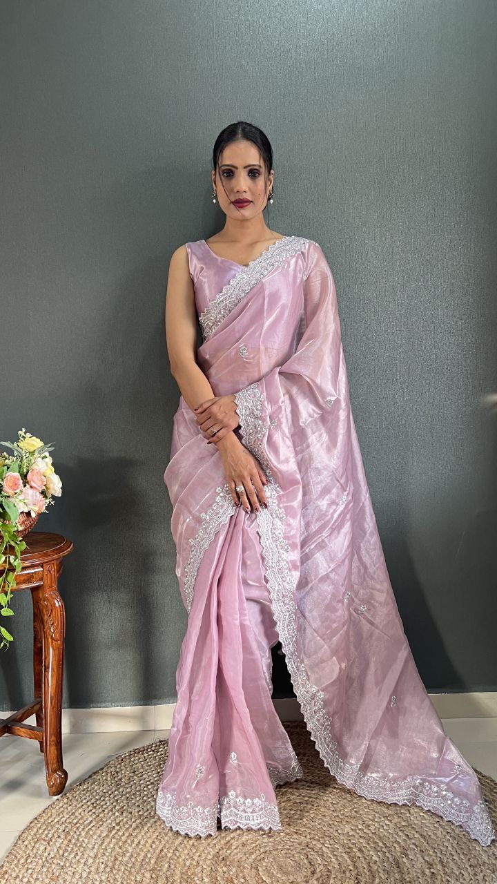 Ready to wear Designer Premium Jimmy Choo Silk saree