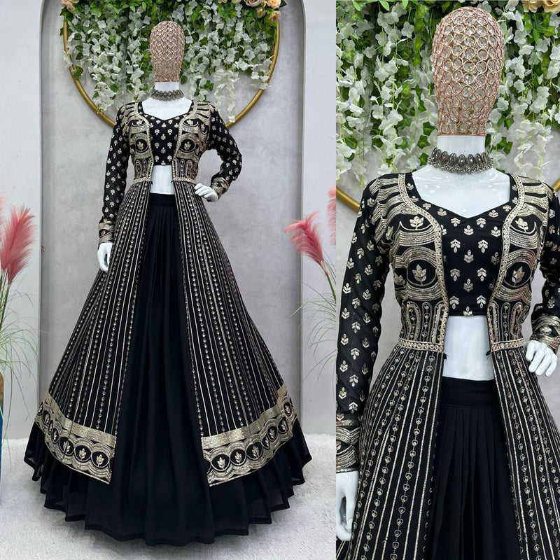 Elegant Faux Georgette Lehenga Choli Set