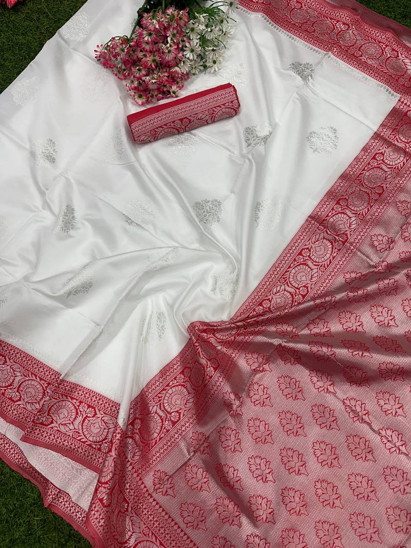 Silk benarasi with gold tested zari border