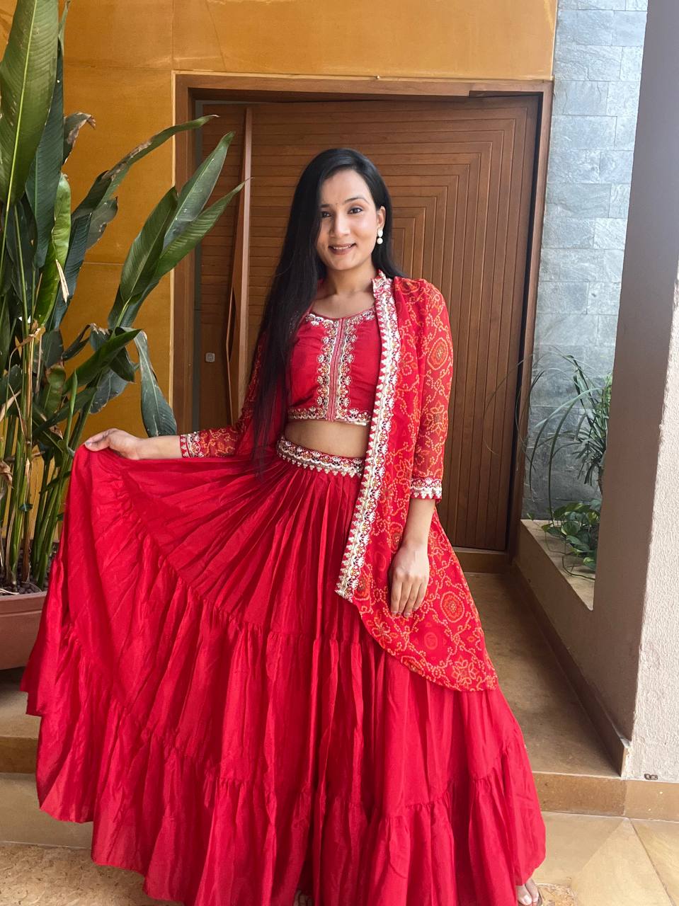 Bandhej lehenga choli best sale