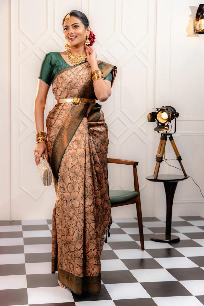 "Discover Elegance with NILORMY's Banarasi Soft Silk Saree"