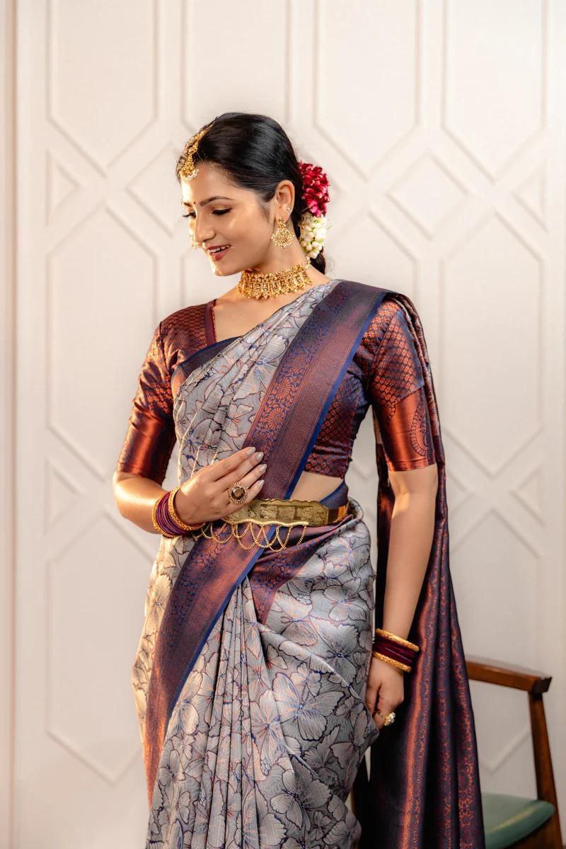 "Discover Elegance with NILORMY's Banarasi Soft Silk Saree"