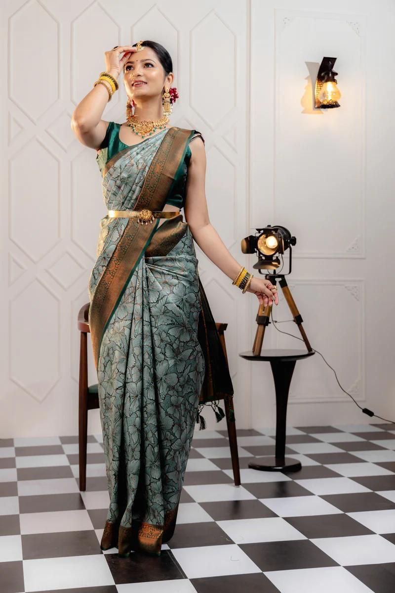 "Discover Elegance with NILORMY's Banarasi Soft Silk Saree"