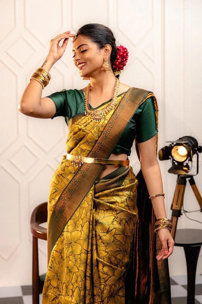 "Discover Elegance with NILORMY's Banarasi Soft Silk Saree"