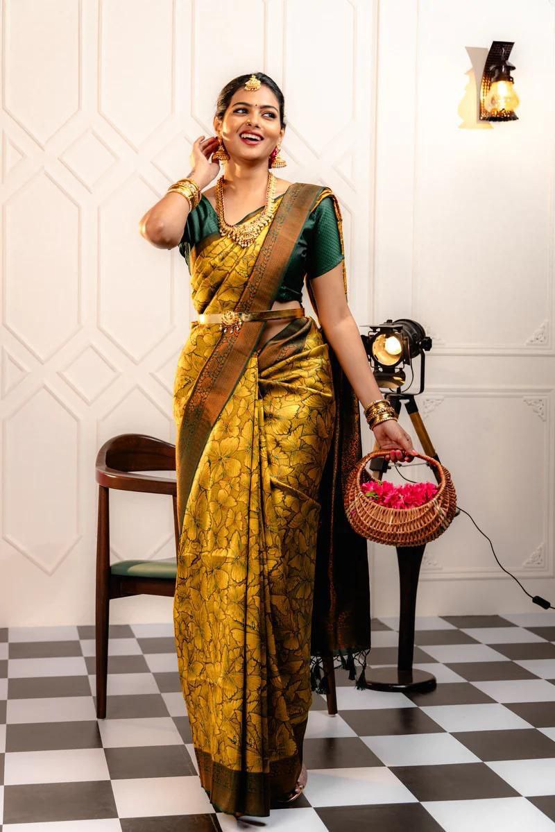 "Discover Elegance with NILORMY's Banarasi Soft Silk Saree"