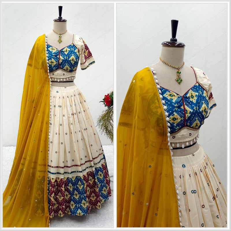 Fully Stitched Pure Cotton Digital Print Lehenga Choli Set