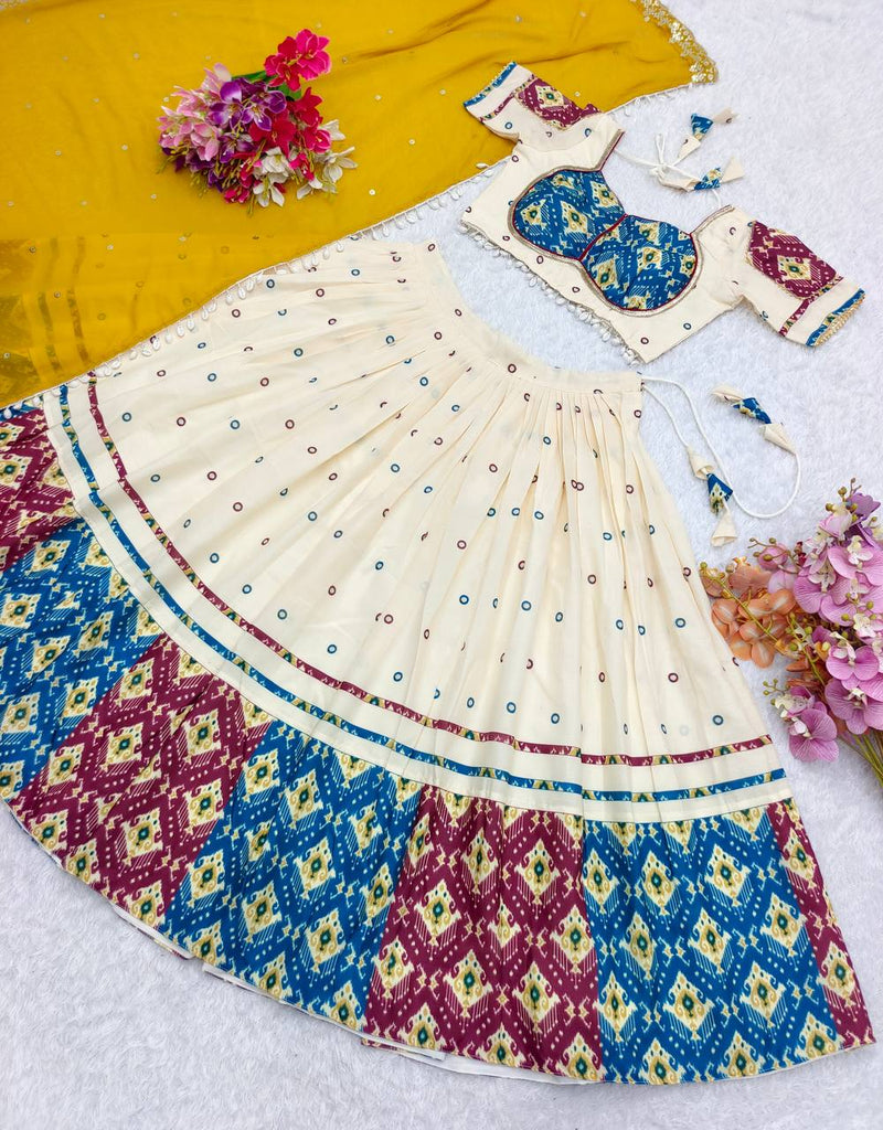 Fully Stitched Pure Cotton Digital Print Lehenga Choli Set