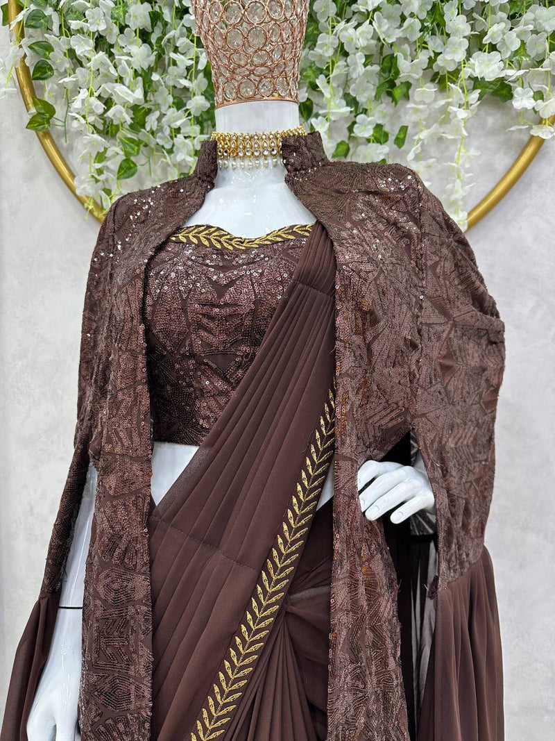 Faux georgette saree