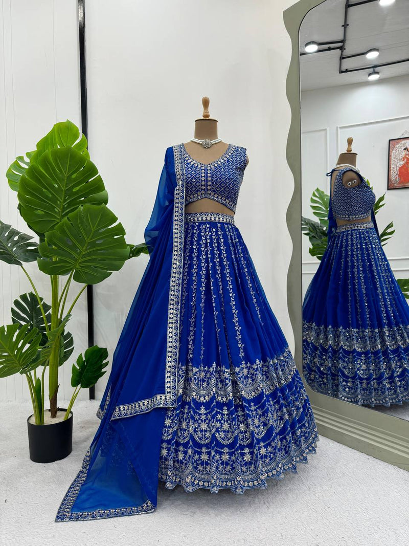 Elegant Faux Georgette Lehenga Choli Set