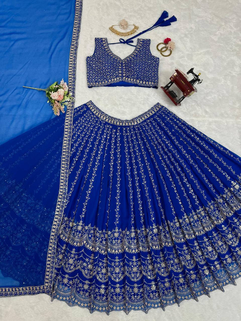 Elegant Faux Georgette Lehenga Choli Set