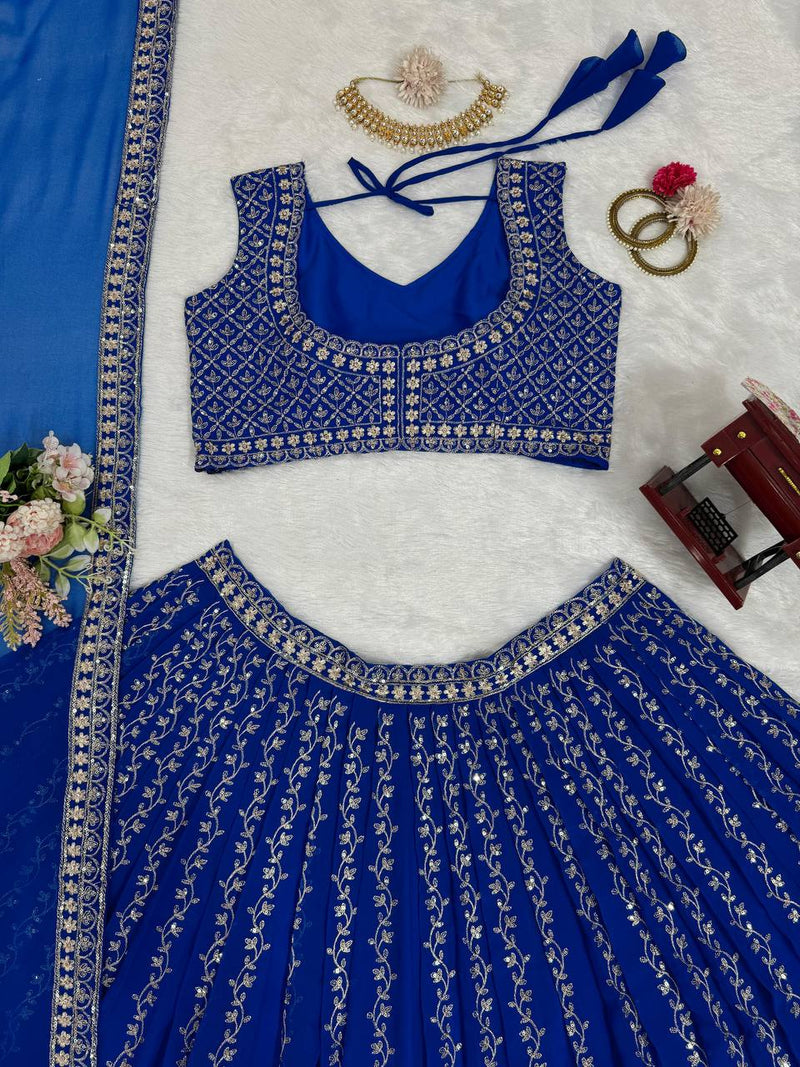 Elegant Faux Georgette Lehenga Choli Set