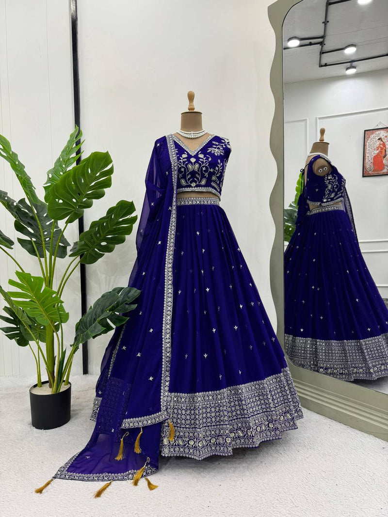 Elegant Faux Georgette Lehenga Choli Set