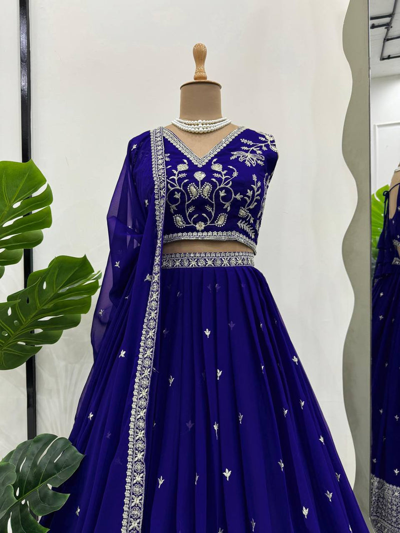 Elegant Faux Georgette Lehenga Choli Set