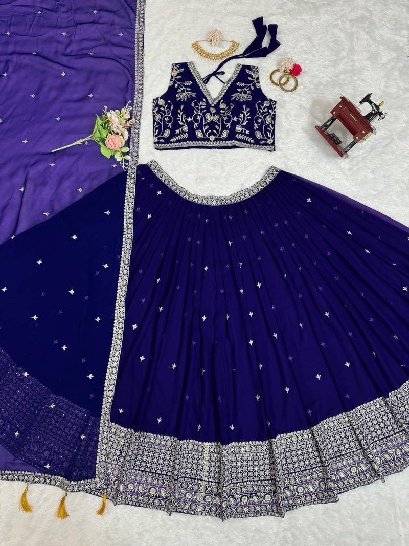 Elegant Faux Georgette Lehenga Choli Set