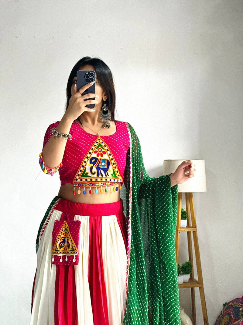 Navratri Special: Nilormy's Elegant Atteche Purse Lehenga Choli