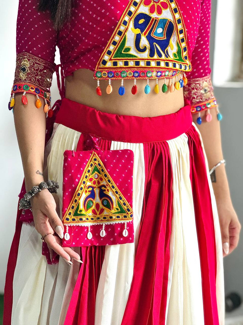 Navratri Special: Nilormy's Elegant Atteche Purse Lehenga Choli