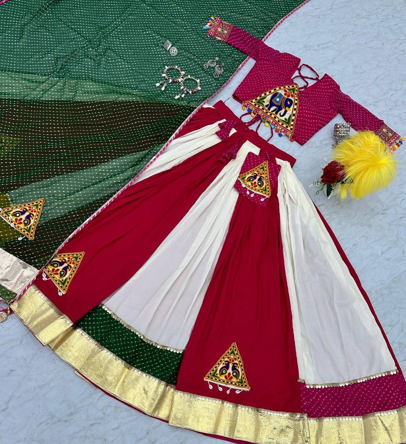 Navratri Special: Nilormy's Elegant Atteche Purse Lehenga Choli