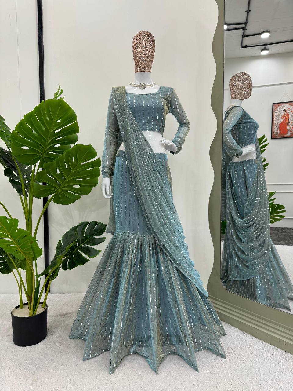 New 6000 Series Quality "Ek Level Up" Ready-to-Wear Lehenga Saree