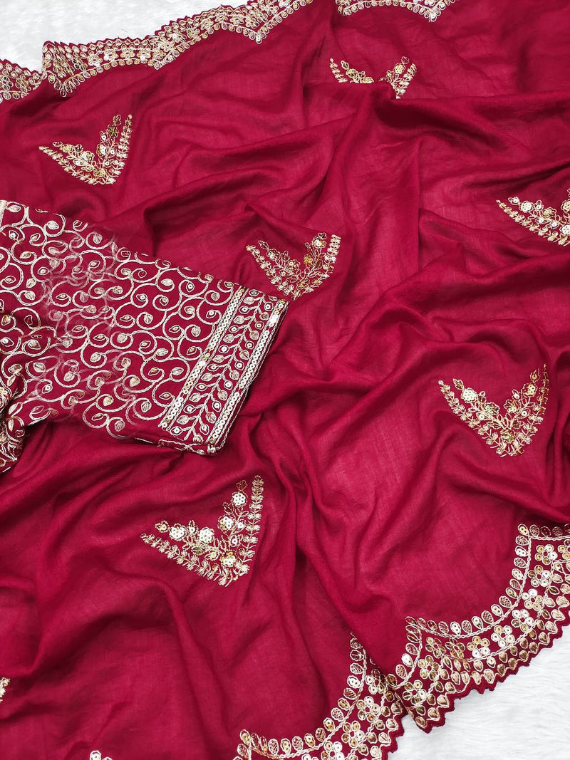 Elegant Two-Tone Vichitra Silk Saree Collection